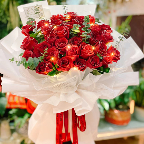 炙熱-33枝紅玫瑰 花束